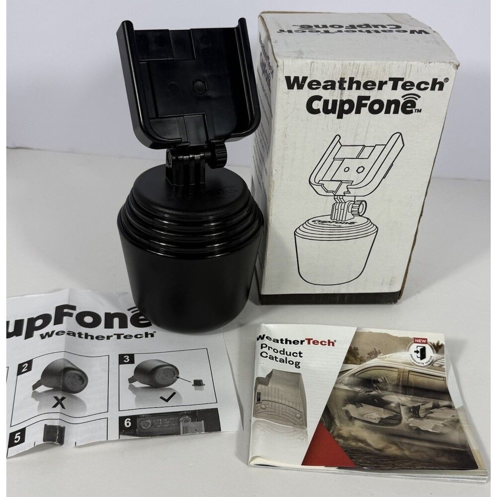 WeatherTech CupFone Universal Adjustable Cup Holder Car Mount - 8ACF1, Black